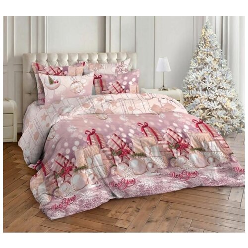 КПБ бязь 2-х сп/рез. (160х200, борт 20 см.) Новогодние Чудеса