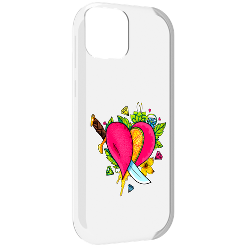Чехол MyPads Фруктовое сердце для UleFone Note 6 / Note 6T / Note 6P задняя-панель-накладка-бампер