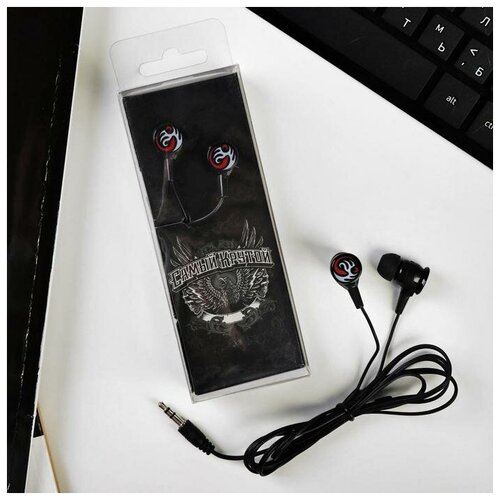 Наушники проводные в коробке Самый крутой вакуумные черные 32400₽