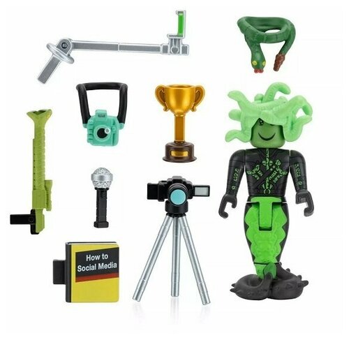 Игрушка Roblox - фигурка героя Social Medusa Influencer with Selfie Stick (Avatar Shop) с аксессуарами ROB0402