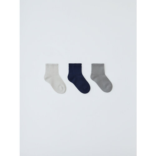 Носки Sela 3 пары, размер 26/28, серый, синий носки sela 2 пары размер 26 28 розовый