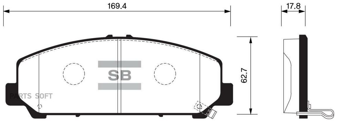 Колодки Тормозные Передние Sp1448 Sangsin brake арт SP1448