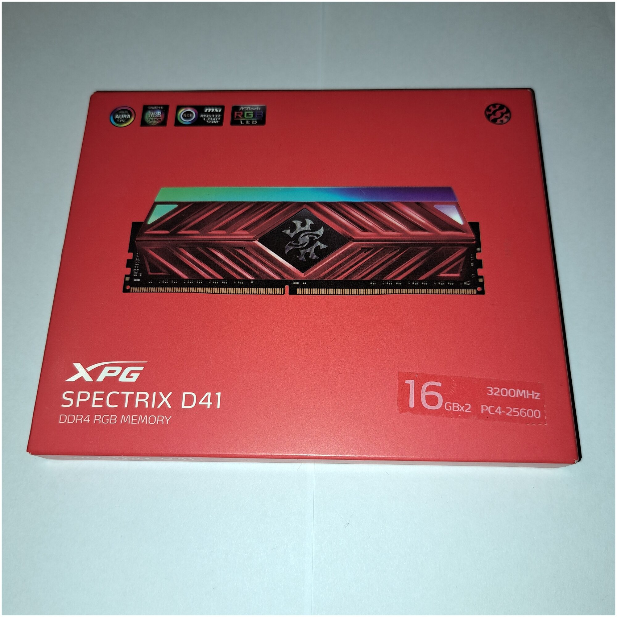 Оперативная память 32Gb DDR4 3200MHz ADATA XPG D41 RGB (AX4U320016G16A-DR41) (2x16Gb KIT)