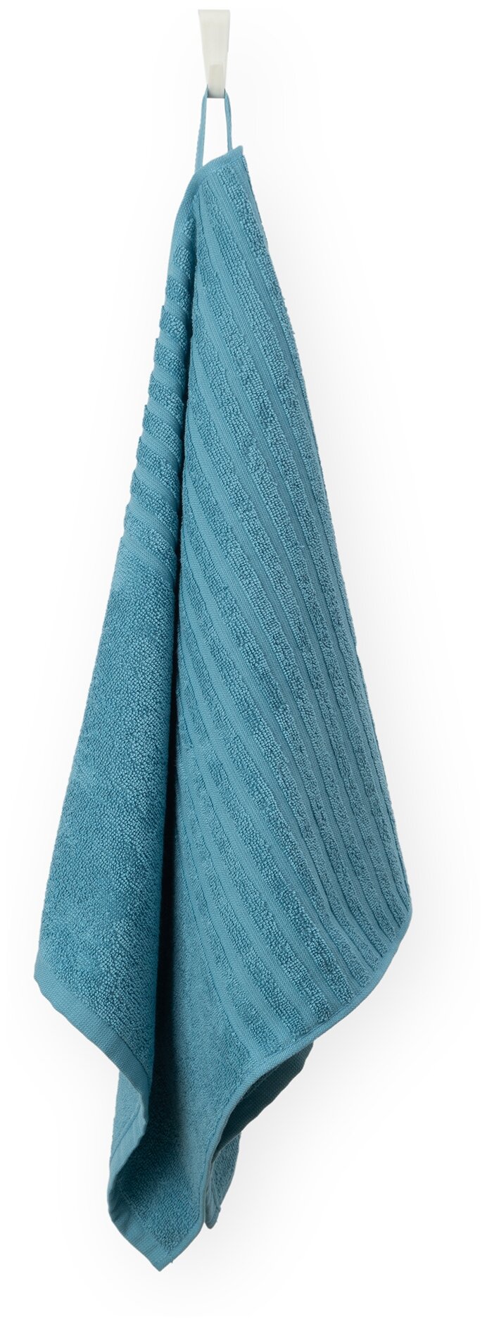 Полотенце махровое для лица и рук, Донецкая мануфактура, 50Х100 см, цвет: серо-голубой, 100% хлопок - фотография № 1