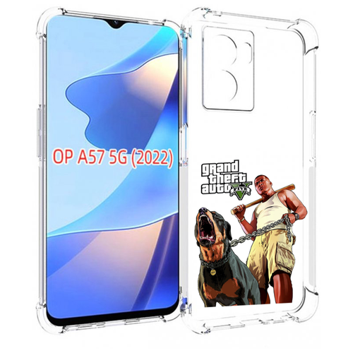 Чехол MyPads GTA грозная собака для OPPO A57 5G(2022) задняя-панель-накладка-бампер