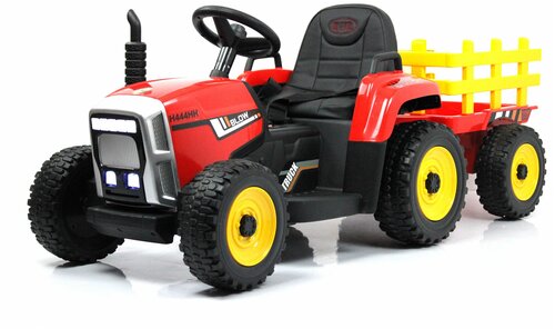 Детский электромобиль-трактор RiverToys H444HH красный