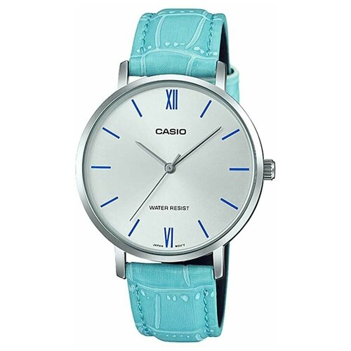 Наручные часы CASIO Collection LTP-VT01L-7B3, серебряный, голубой часы наручные casio ltp v005l 7b3