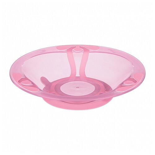 Тарелка Kidfinity на присоске 400 мл, розовый тарелка пл детская на присоске д вторых блюд 400мл розовая