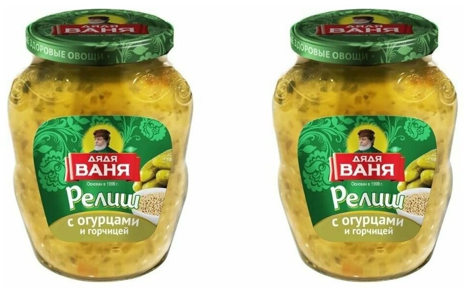 Дядя Ваня Закуска Релиш с огурцами и горчицей, 350 г, 2 шт