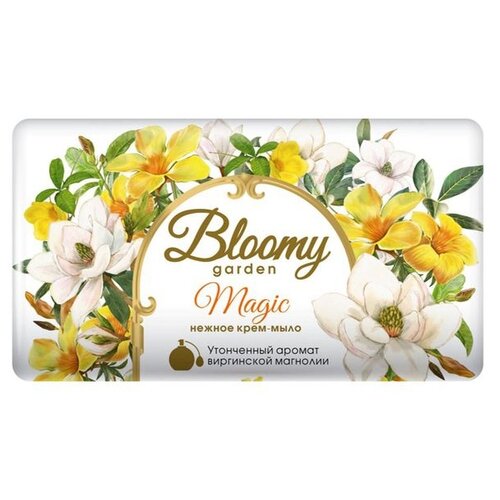 Весна крем-мыло кусковое Bloomy Garden Magic цветы, 90 г весна мыло кусковое цветы весны подснежник 90 г