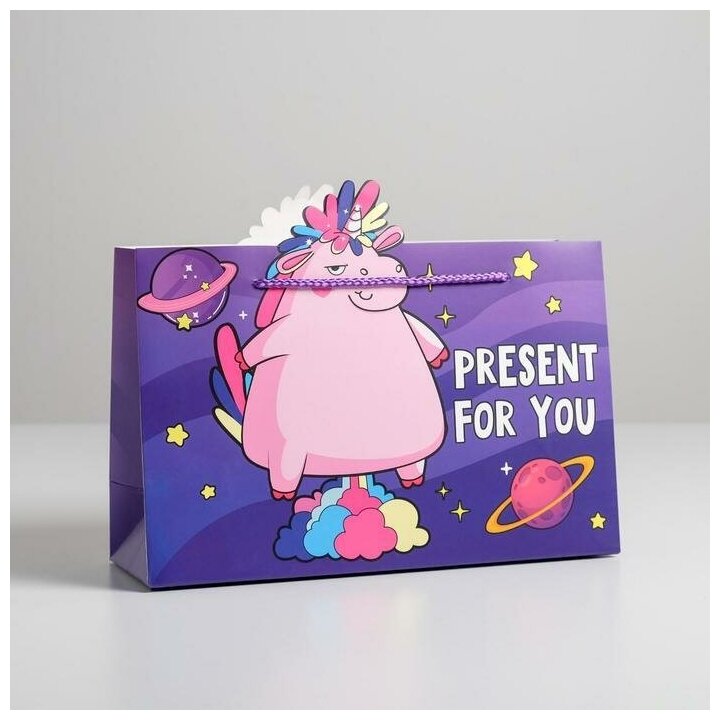Пакет подарочный Present for you, 30 x 23 x 10 см