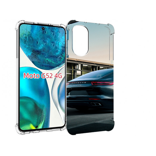 Чехол MyPads porsche порш 4 для Motorola Moto G82 / Moto G52 задняя-панель-накладка-бампер