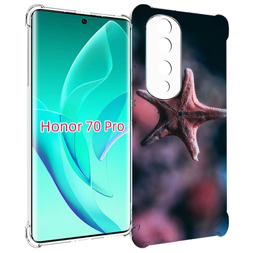 Чехол MyPads морская-звезда---starfish для Honor 70 Pro / 70 Pro Plus задняя-панель-накладка-бампер чехол mypads морская звезда starfish для motorola moto x30 pro задняя панель накладка бампер