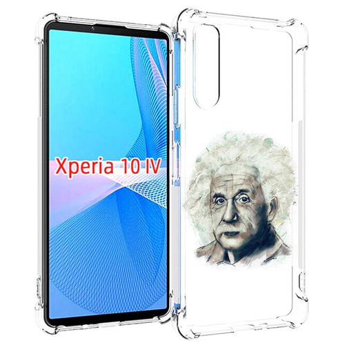 Чехол MyPads Альберт энштейн для Sony Xperia 10 IV (10-4) задняя-панель-накладка-бампер