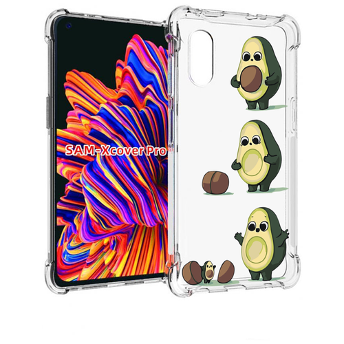 Чехол MyPads авокадо-с-малышом для Samsung Galaxy Xcover Pro 1 задняя-панель-накладка-бампер