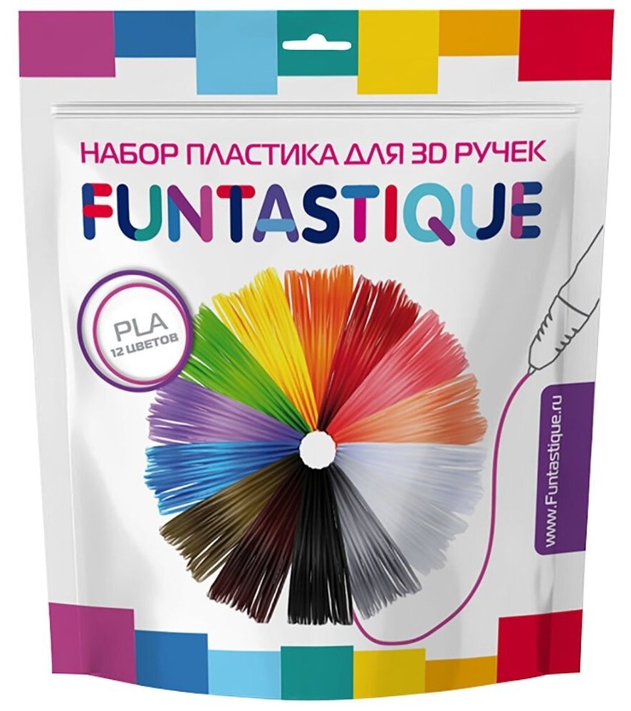 Набор PLA для 3D ручек Funtastique 12 цветов (PLA-PEN-10)