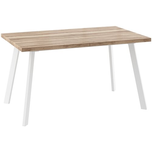 Стол BORG-140, раздвижной 140(180)х85, ДУБ каньон/белый, (1 упак.)