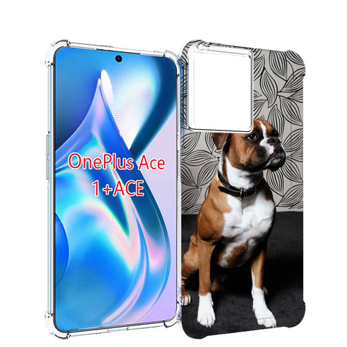 Чехол MyPads боксер собака для OnePlus Ace задняя-панель-накладка-бампер