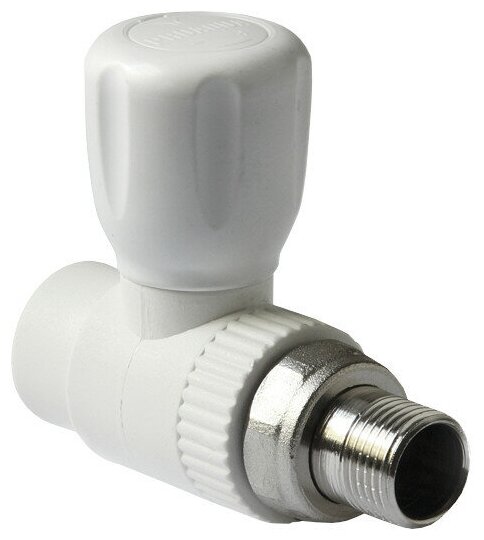 фото Кран полипропиленовый шаровый для радиатора PRO AQUA 20мм х 1/2" НР прямой