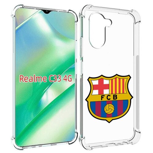 Чехол MyPads ФК FCB Барселона для Realme C33 4G задняя-панель-накладка-бампер