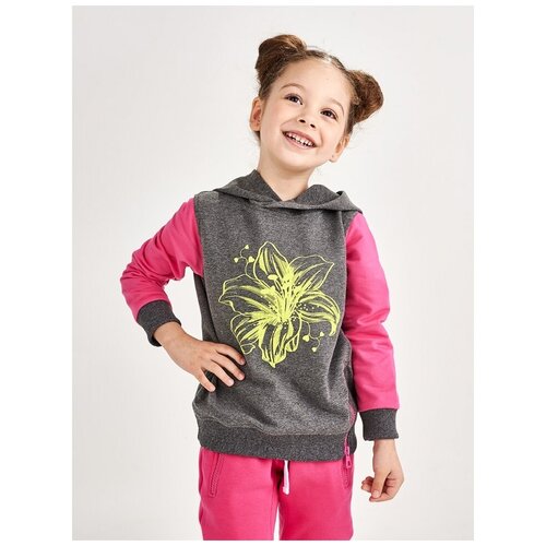 фото Худи для девочки mini maxi, модель 3745/, цвет темно-серый, размер 98