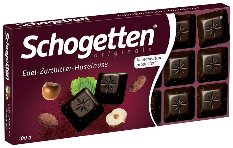 Темный шоколад Schogetten Dark Chocolate с фундуком, 100 г - фотография № 1