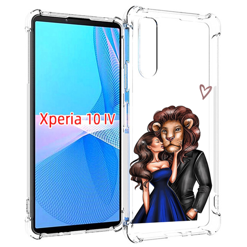 Чехол MyPads лев-в-смокинге для Sony Xperia 10 IV (10-4) задняя-панель-накладка-бампер чехол mypads разноцветный лев детский для sony xperia 10 iv 10 4 задняя панель накладка бампер