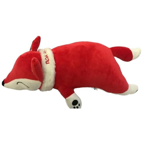 Мягкая игрушка спящая Лисичка красная 48 см