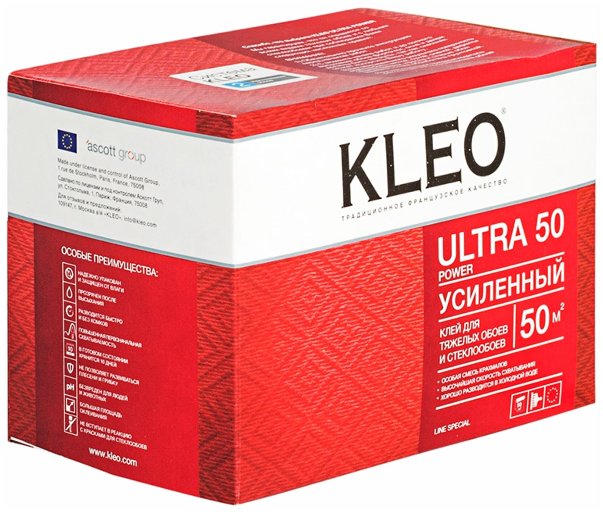 Клей для тяжелых обоев Kleo Ultra 50 м?