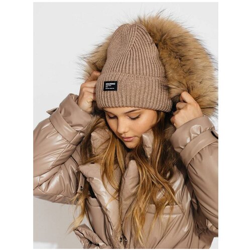 фото Шапка gnk, коричневый, 52-54 g'n'k