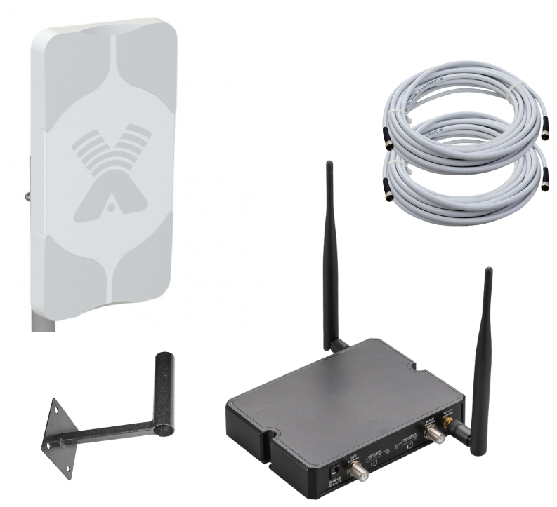 Комплект интернет 3G/4G Дача-Стандарт+ (Роутер Kroks Rt-Cse m6, с антенной AGATA-2F MIMO 18 дБ)