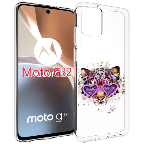 Чехол MyPads модный леопард для Motorola Moto G32 задняя-панель-накладка-бампер чехол mypads модный котяра детский для motorola moto g32 задняя панель накладка бампер