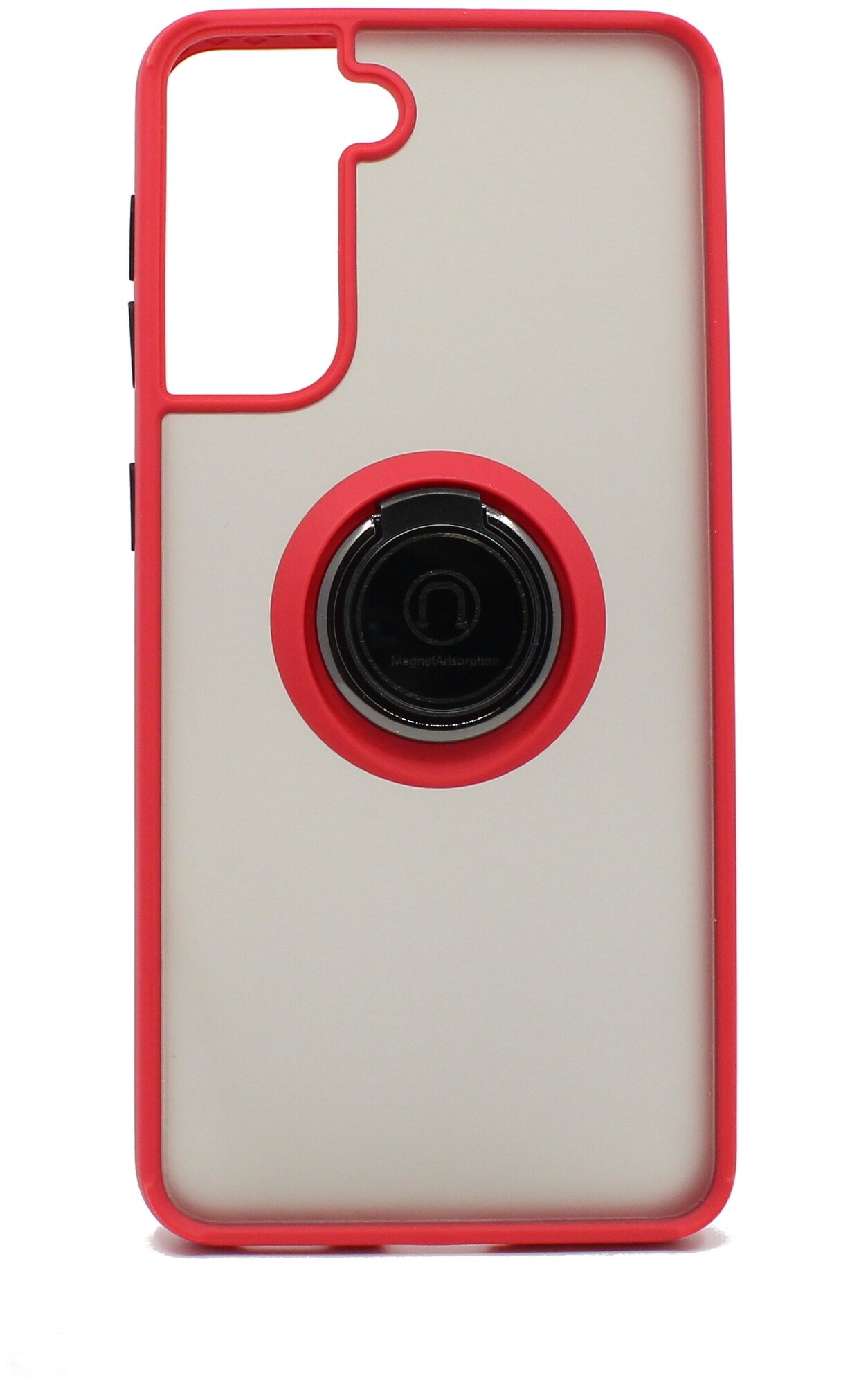 Чехол противоударный Mobix для Samsung Galaxy S21 Plus ( Самсунг С21 Плюс ) с кольцом и с функцией подставки цвет: красный