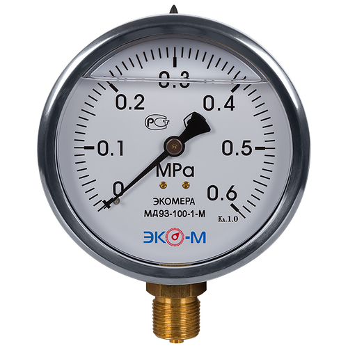 Манометр экомера МД93-100мм 0..0,6МПа М20*1,5 (Гидрозап.) УТ000006040
