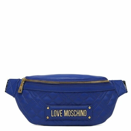 Сумка поясная LOVE MOSCHINO, синий сумка поясная love moschino черный