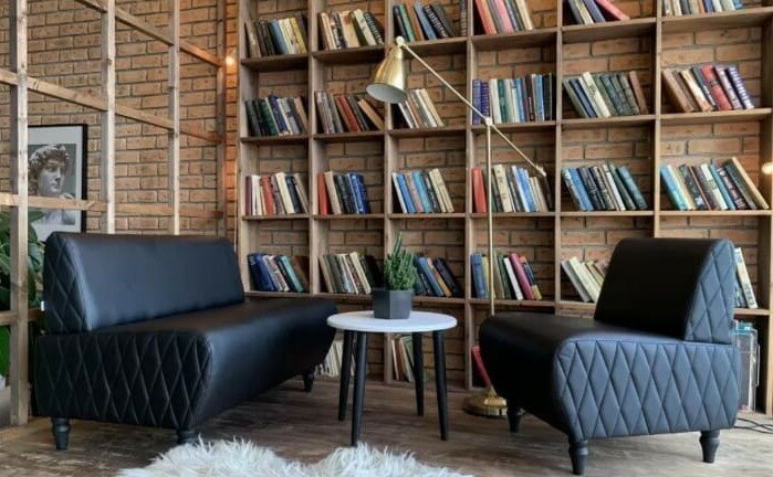 фото Диван "Lakshmi" экокожа, 110x67x73 см, черный