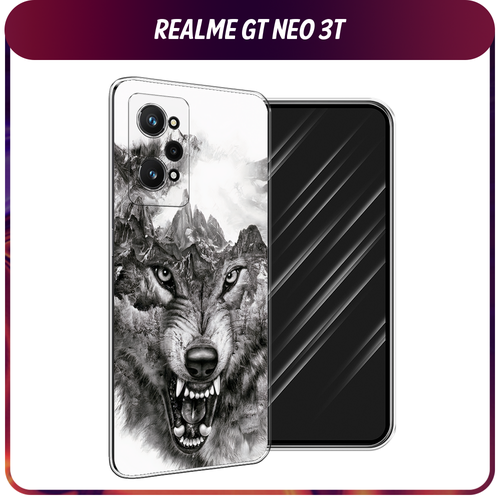 Силиконовый чехол на Realme GT Neo 3T/GT Neo 2 / Реалми GT Neo 3T Волк в горах силиконовый чехол на realme gt neo 3t реалми gt нео 3t кот в капюшоне