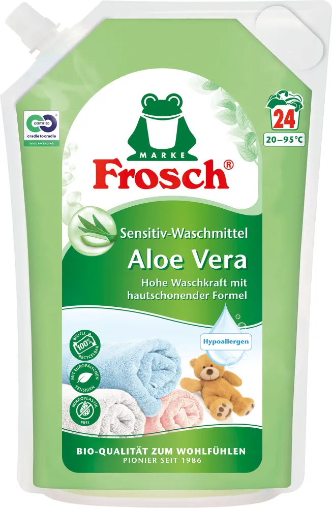 фото Жидкость для стирки Frosch Алоэ Вера, 1,8 л, пакет