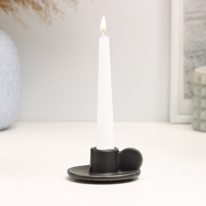 фото Подсвечник "Саймон" черный глянец, 3х6х6см (комплект из 7 шт)