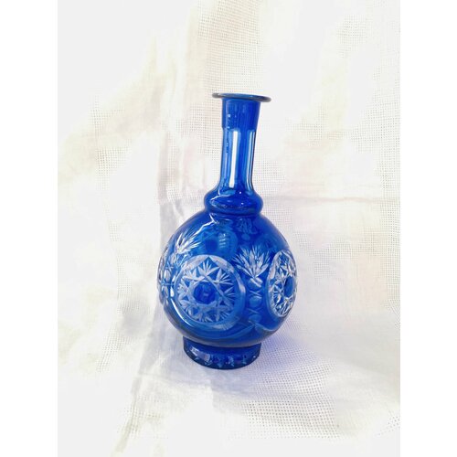 Графин синий резной хрусталь 3500₽