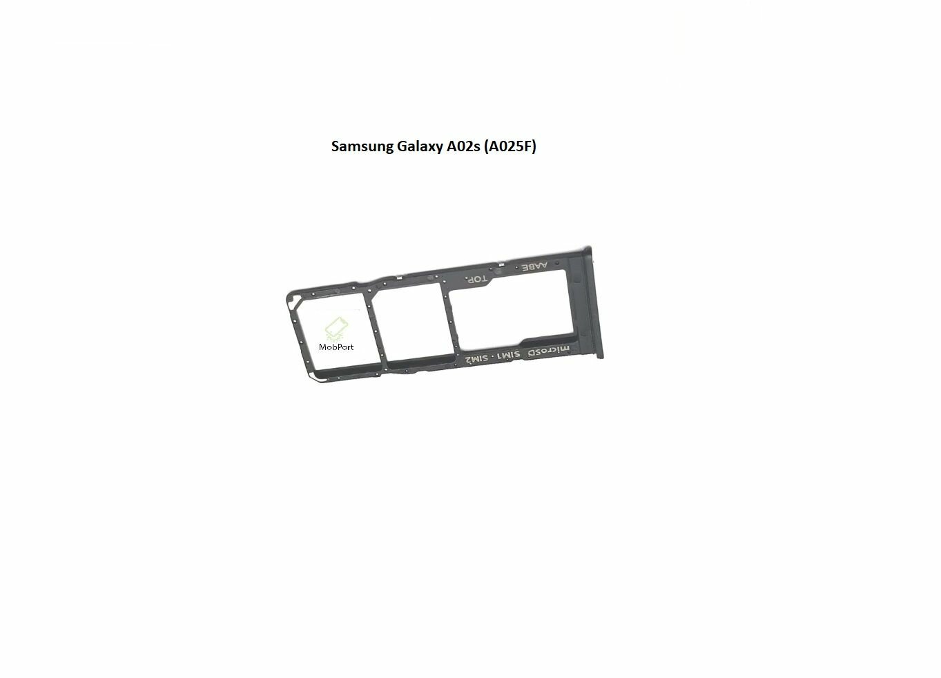 Держатель SIM для Samsung Galaxy A02s (A025F), Черный (Сим Лоток) — фото 1