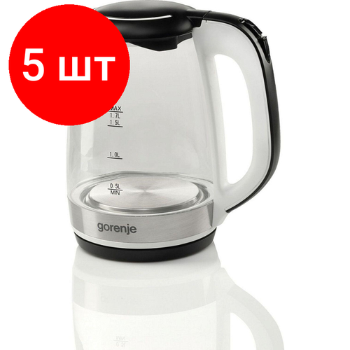 Комплект 5 штук Чайник Gorenje K17GLBW 731697 черныйбелый 2272300₽