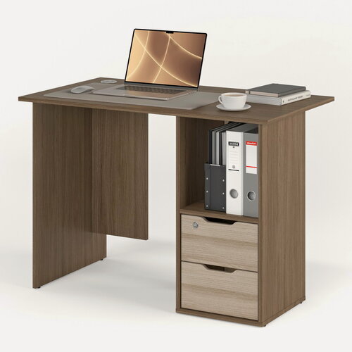 Изображение товара Стол письменный БАНГА-62 правый Ясень темный - Ясень светлый