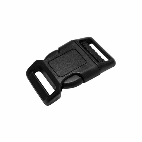 Пряжка пластиковая 25 мм застёжка фастекс округлая / для ремня, сумки, рюкзака, стропы / черная, S6N-25