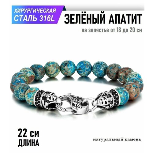 фото Браслет sharks jewelry, металл, 1 шт., размер 22 см, бирюзовый