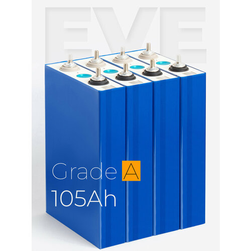 Комплект аккумуляторов EVE LiFePO4 105Ah 4шт синий