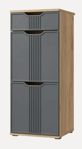 Изображение товара Тумба Compass Эмилия ЭЛ-03 , 40.2х98х40, дуб крафт золотой/графит