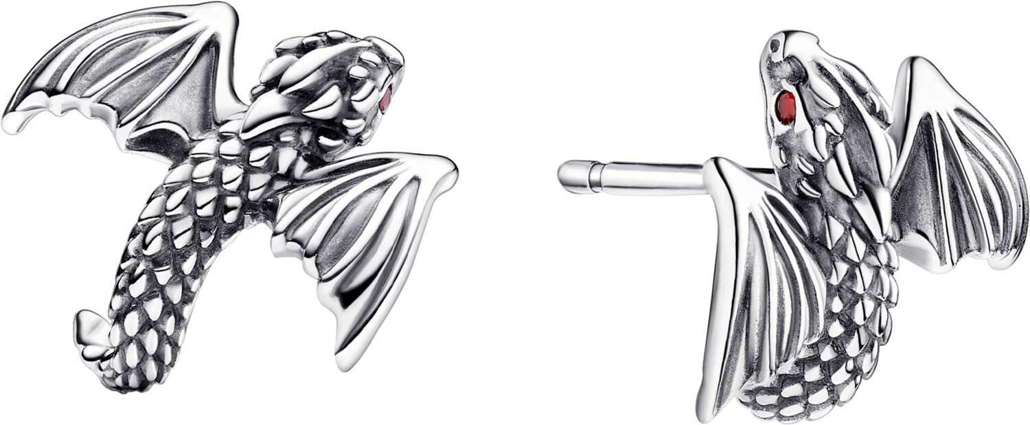 Серьги PANDORA, серебро, 925 проба