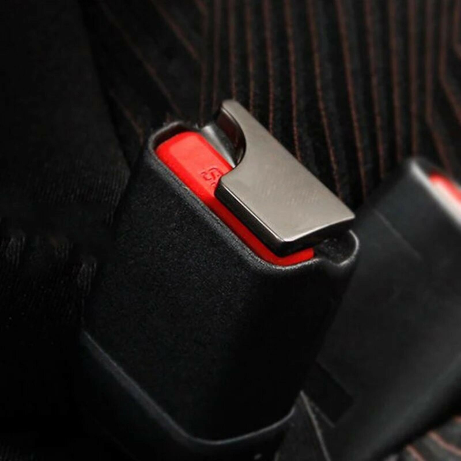 Заглушка ремня безопасности Сима-ленд черная 40x35x23 мм 1 шт.