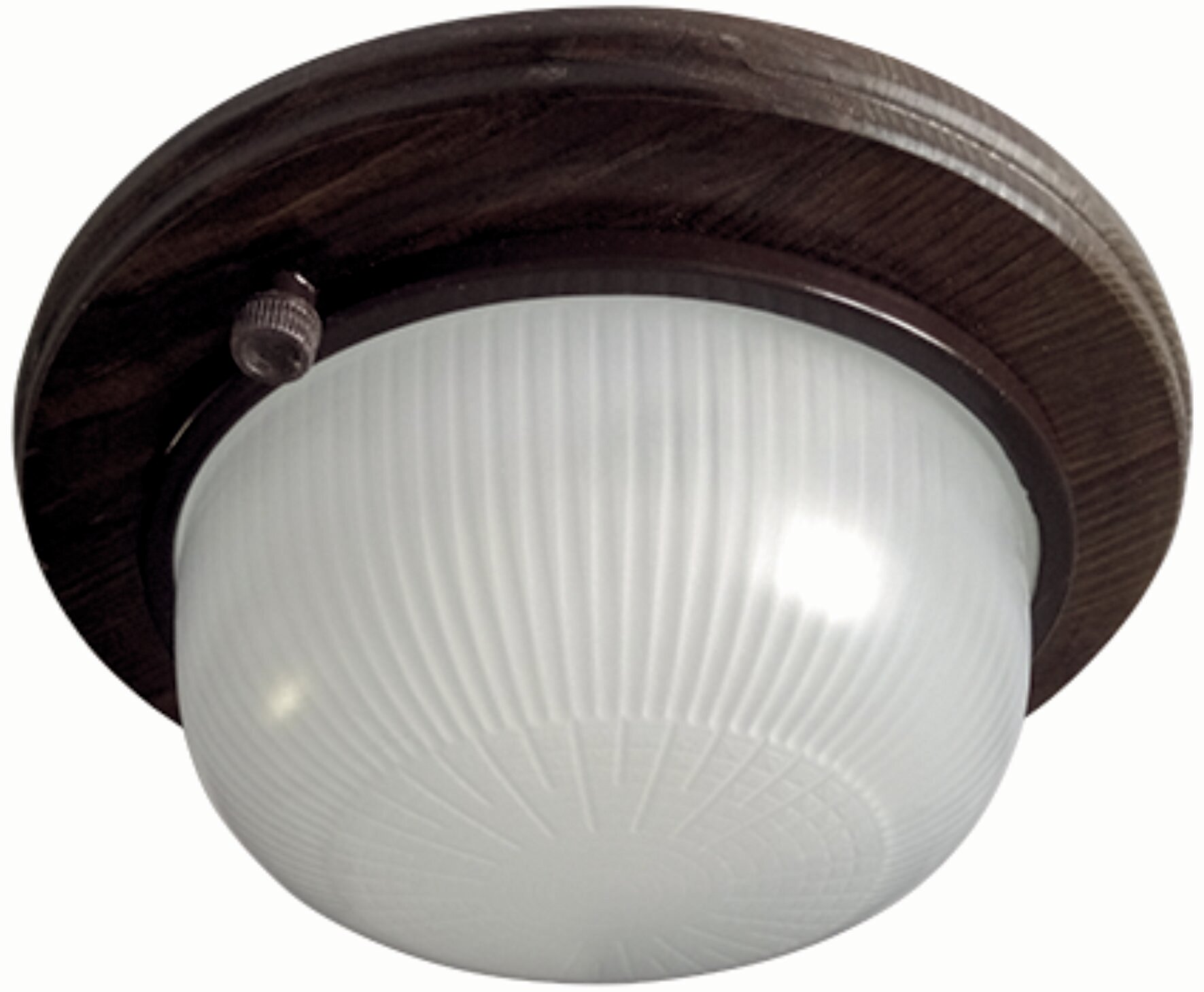 Ecola GX53 LED НБО-03-60-021 светильник Круг накладной IP65 дерево Орех 1*GX53 матовый